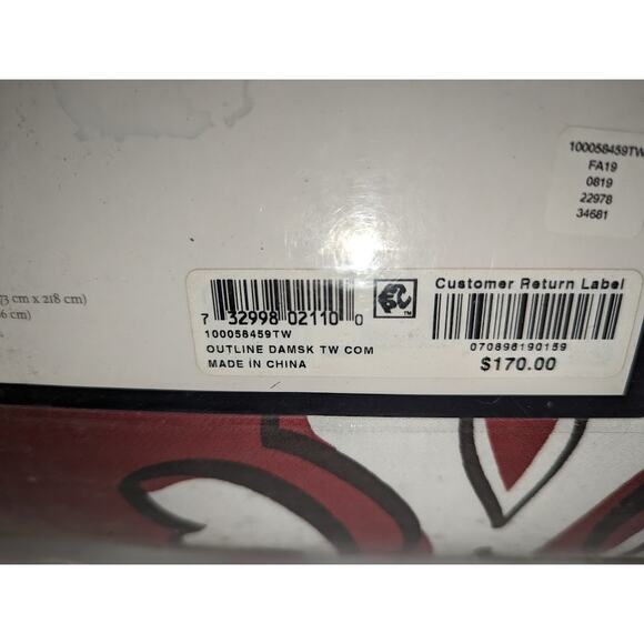 Charter Club Damask Designs Outline Damask Comforter Set 2pc 300 Thread ct Twin - Picture 6 of 13